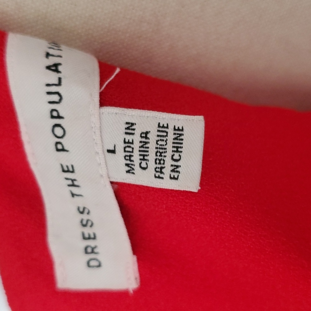 Dress the  L population catalina Rouge fit and flare red vneckline dress size L - Picture 8 of 17